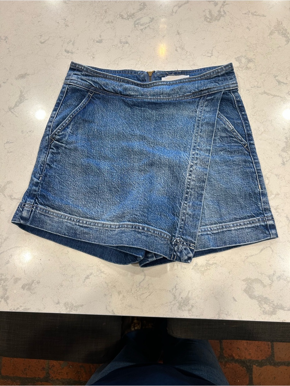 Habitual Blue Denim Wrap Skort